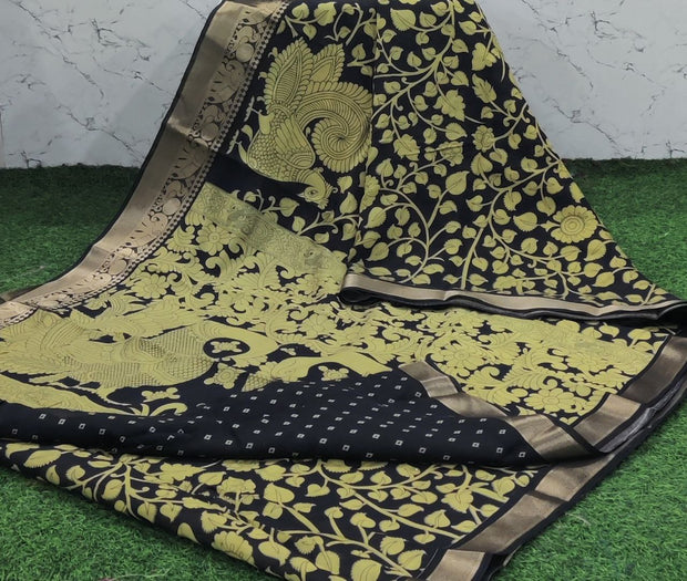 Black-Yellow Maheshwari 17 G5-12
