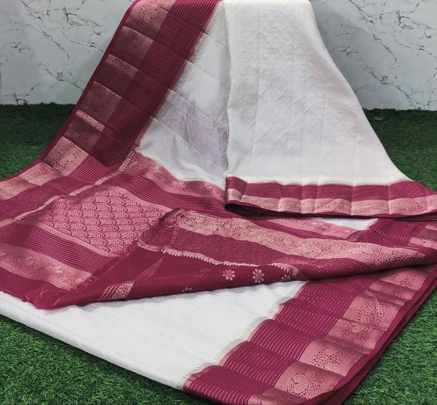 White Warm Georgette 17 G5-6