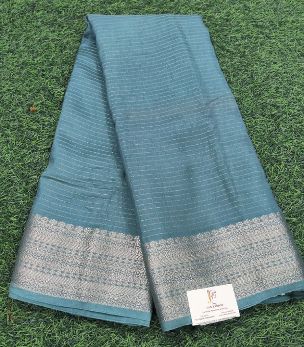 Lux Green Banaras Georgette 22 J5-4E