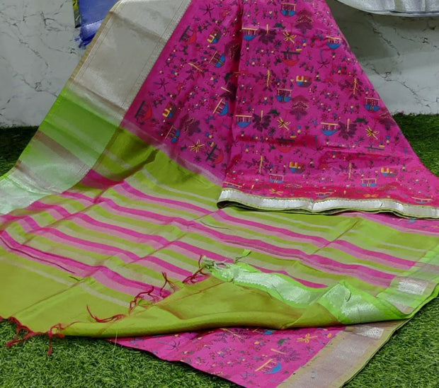 Pink Mangalgiri Pattu 12 D5-12