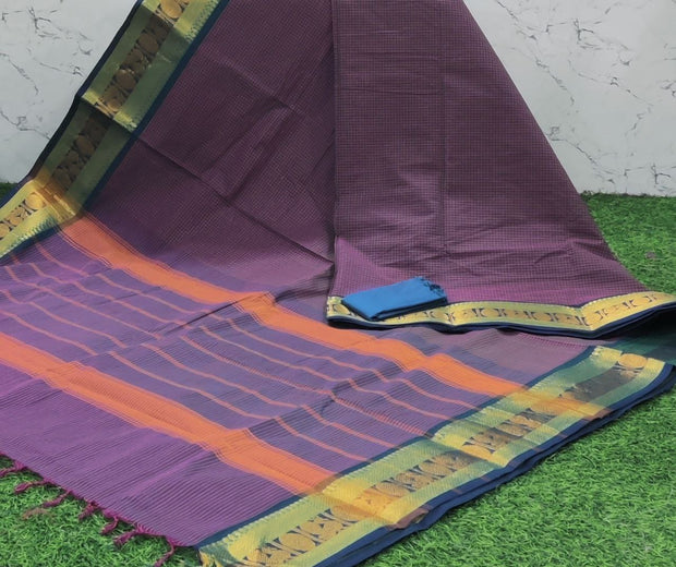 Burgundy Gadwal Cotton 12 D5-1