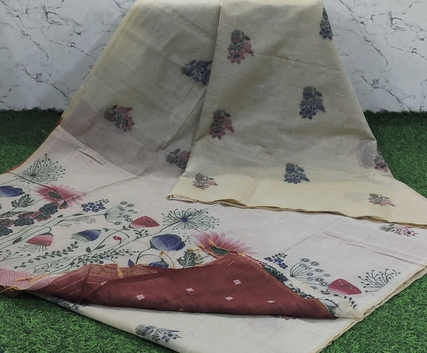 Cream Handloom Jamdani 19 G5-11