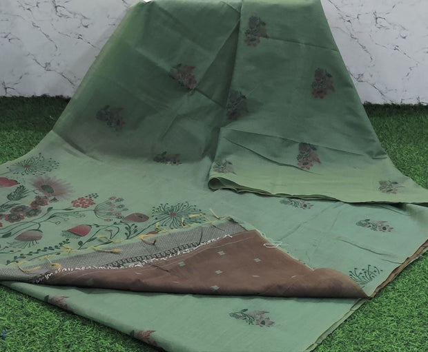 Green Handloom Jamdani 19 G5-10