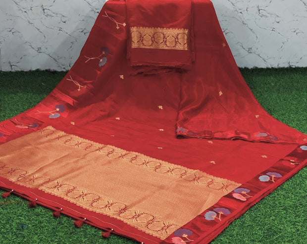 Red Mashru Pattu 19 G5-1