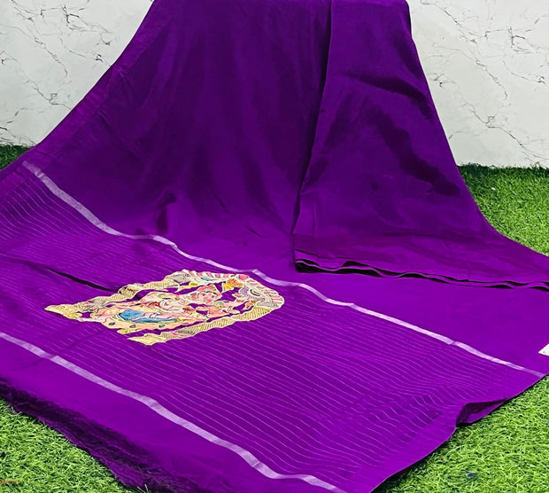 Burgundy Mangalgiri Kalamkari Patchwork 21 G5-13