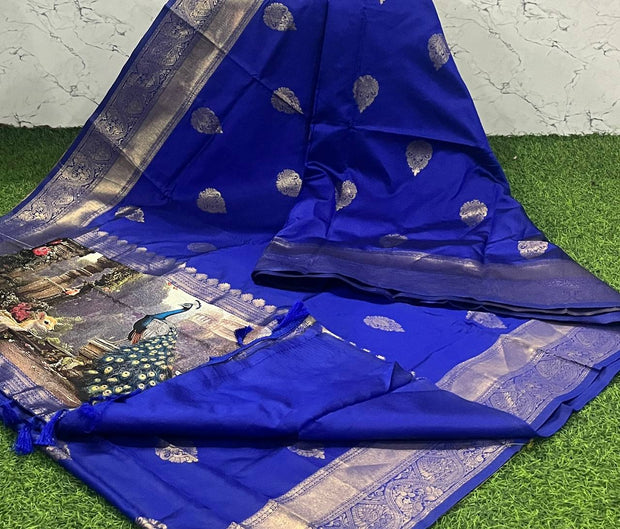 Blue LW Digital Kanchi Pattu 22 G5-3