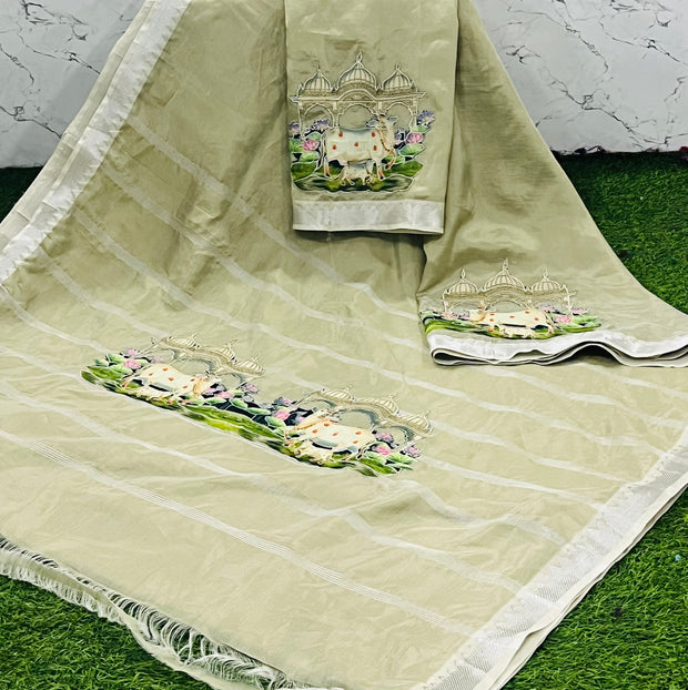 Pista Green Handloom Mangalgiri 9 L5-2