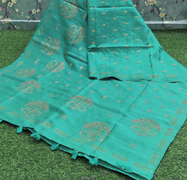 Lux Green Raw Silk 29DEC4