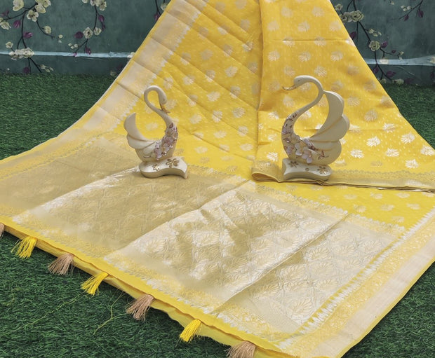 Yellow Linen Chanderi 1JAN8