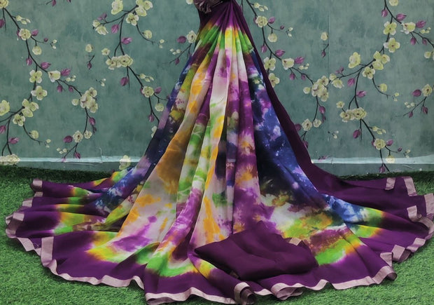 Blue Khadi Georgette 23JAN2