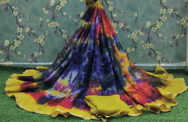 Tomato Pink Khadi Georgette 23JAN6