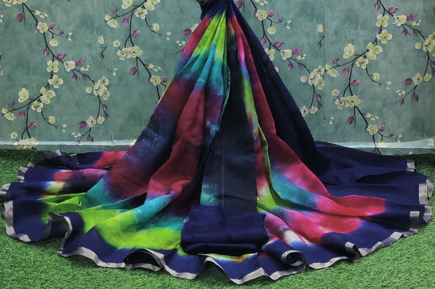 Robbin Blue Khadi Georgette 23JAN7