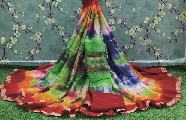 Red Khadi Georgette 23JAN8