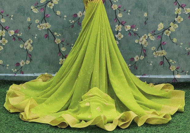 Green Pure Georgette 23JAN14