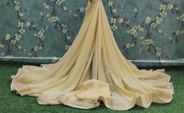 Cream Pure Georgette 23JAN15