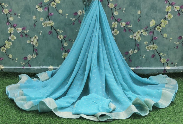 Lux Green Pure Georgette 23JAN16