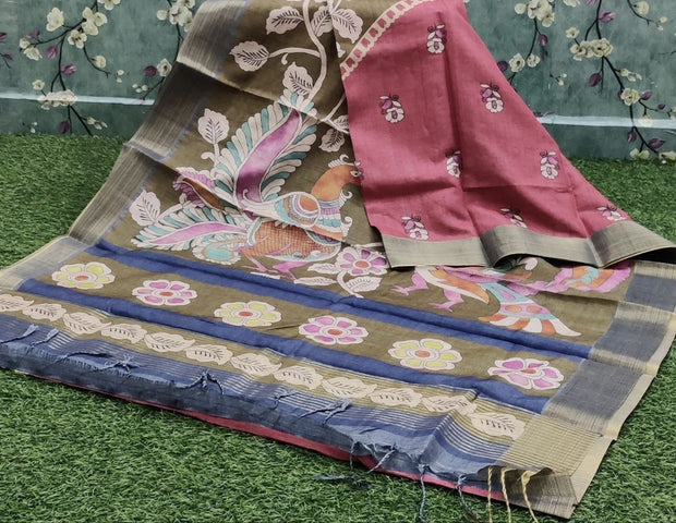 Tomato Pink Matka Tussar 28JAN3