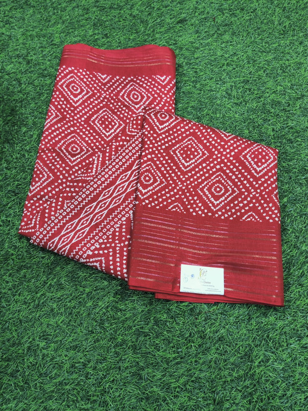 Red Tussar Silk 8JUL4E
