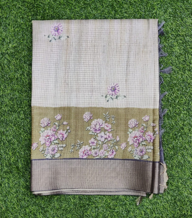 Green Tussar Silk 5AUG8E