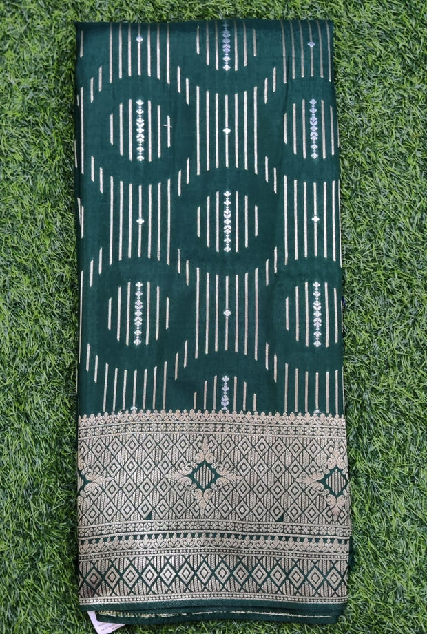 Green Katan Banarasi 6AUG5E