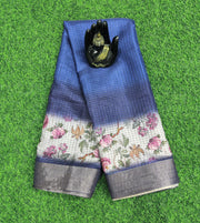 Blue Tussar Saree 20H41E