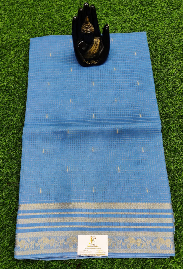 Blue Georgette Banaras 16 I4-5
