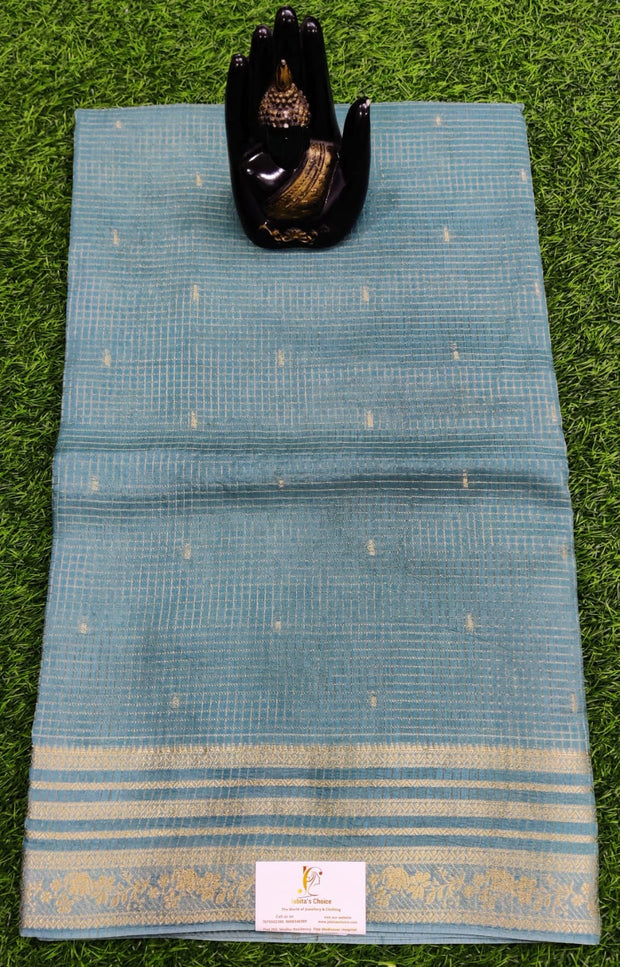 Green Georgette Banaras 16 I4-6