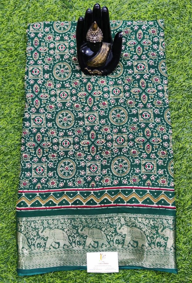 Bottle Green Ajrakh 16 I4-11