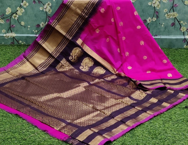 Rani Pink Gadwal Pattu J4-3-7