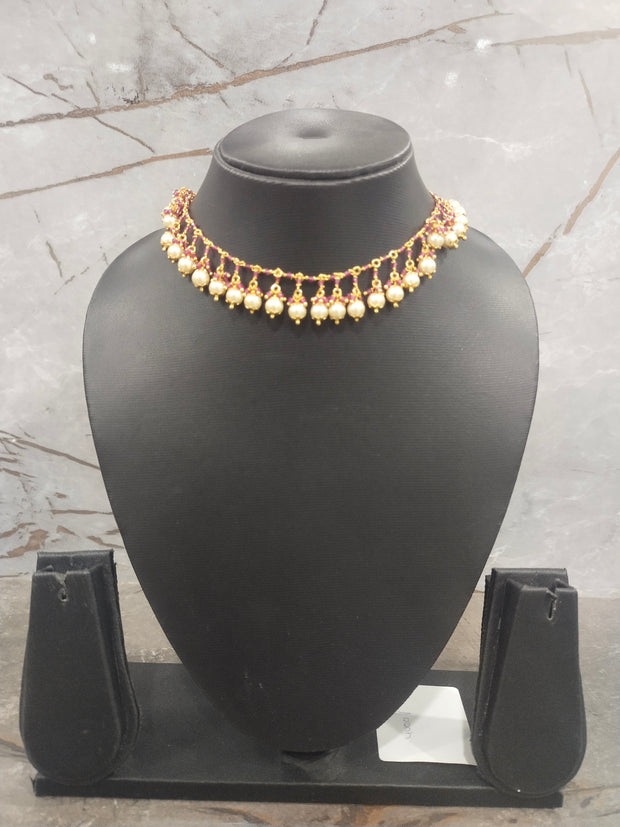 Maroon Beads 14 J4-11