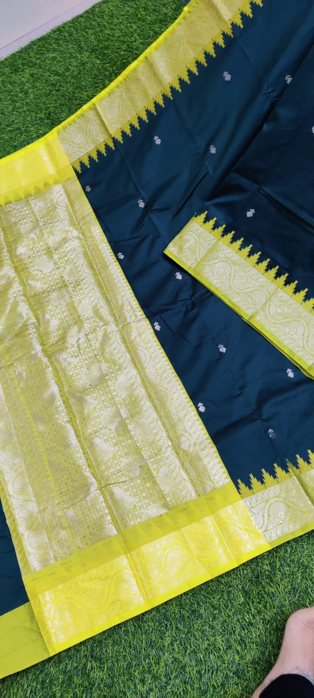 Bottle Green LW Kanchi Pattu 25 K4-2