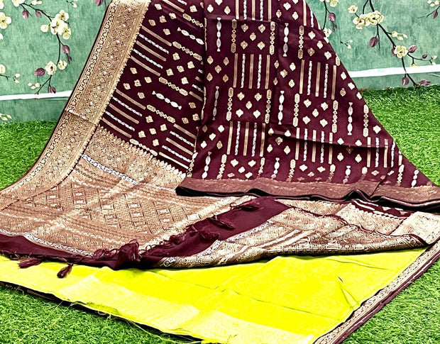 Brown Mashru Pattu 5 L4-7