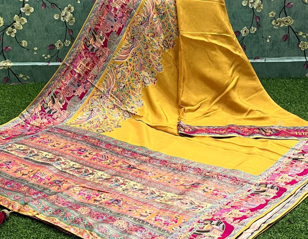 Yellow Kashmiri Saree 12 L4-1