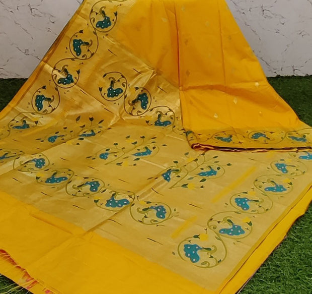 Yellow Paithani Banara Pattu 23 L4-4