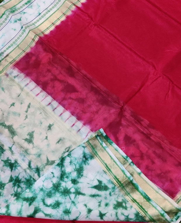 Red Shibori Warm Silk 7 A5-16