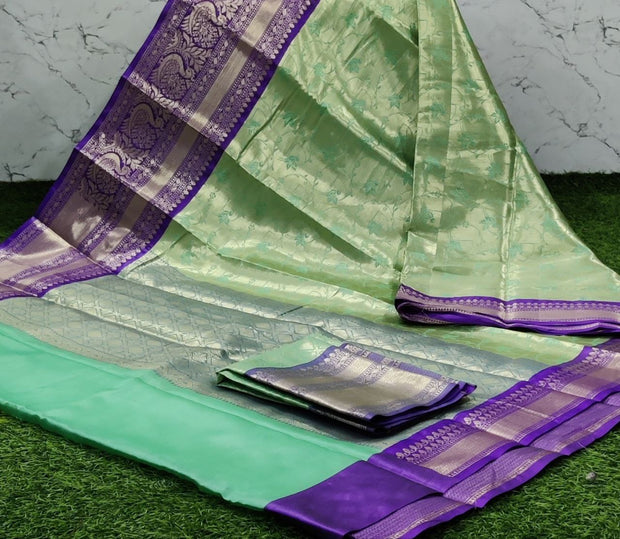 Lux Green Tissue Kanchi Pattu 21 A5-1