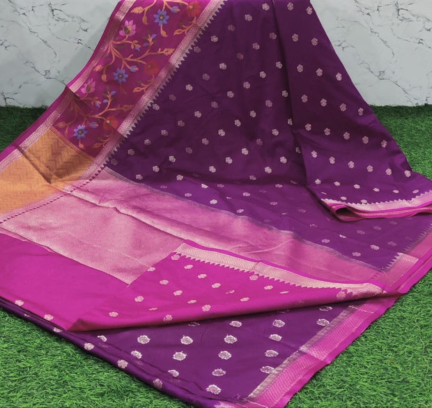 Burgundy Banarasi Warm Georgette 9 B5-3
