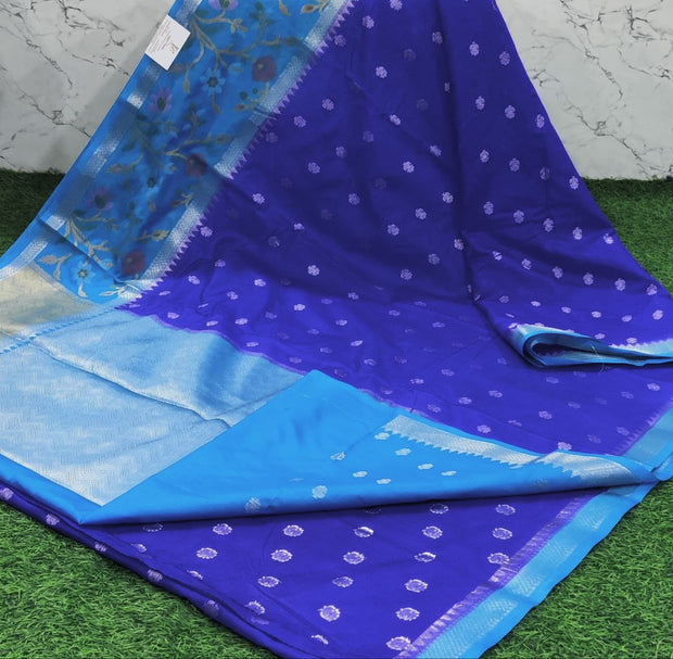 Blue Banarasi Warm Georgette 9 B5-4
