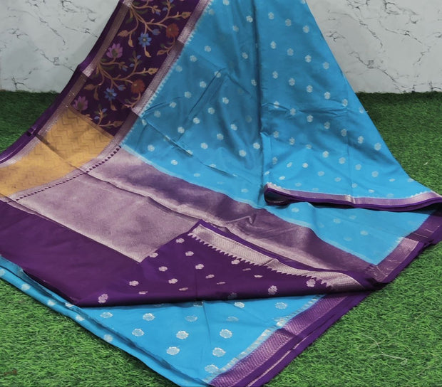 Blue Banarasi Warm Georgette 9 B5-8