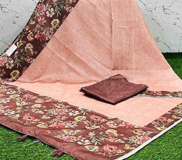 Peach Bagalpur Tussar 18 B5-12