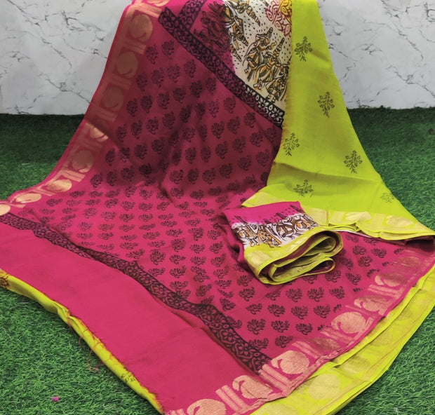 Yellow Kadhi Georgette 2 C5-7