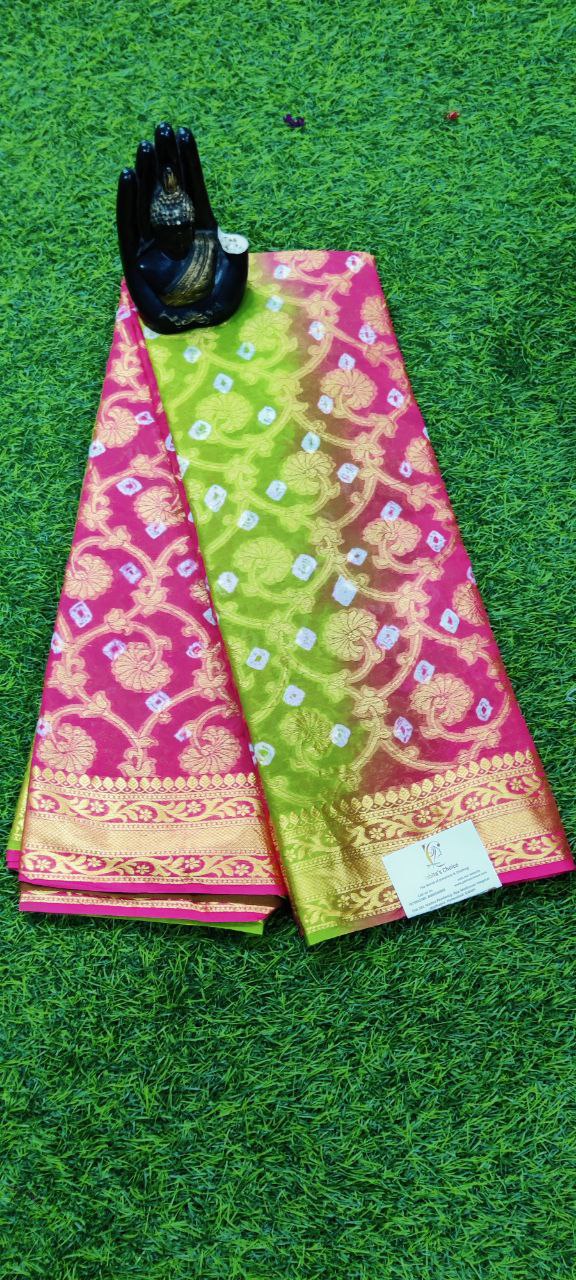 Tomato pink Bandhani 3 C5-5