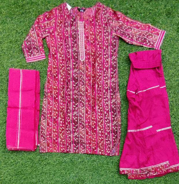 Rani Pink Chanderi Kurta Set 25May13 - Large Size
