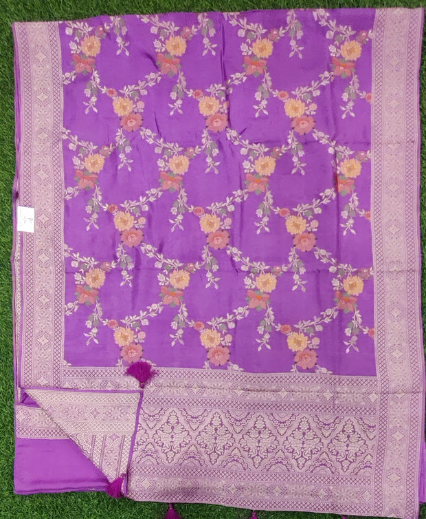 Lavender Pure Georgette Banarasi 4June2