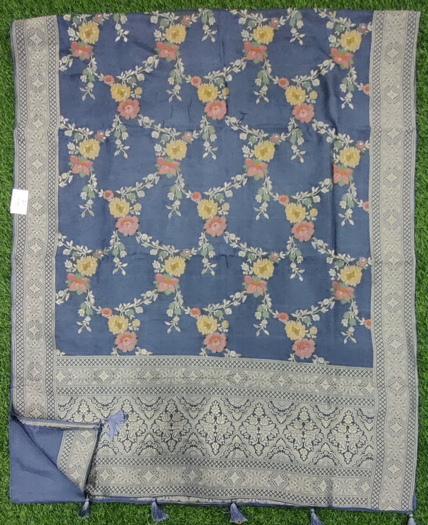 Grey Pure Georgette Banarasi 4June8