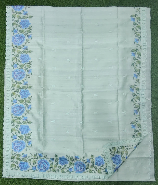 Light Green Tussar Silk 7June1