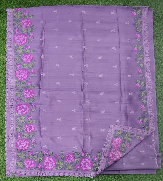 Lavender Tussar Silk 7June5