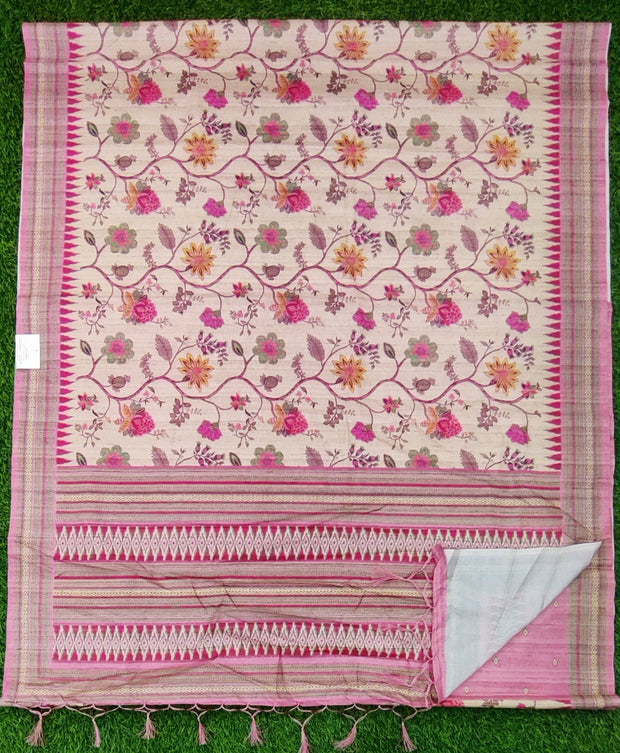 Cream Semi Tussar 26June3