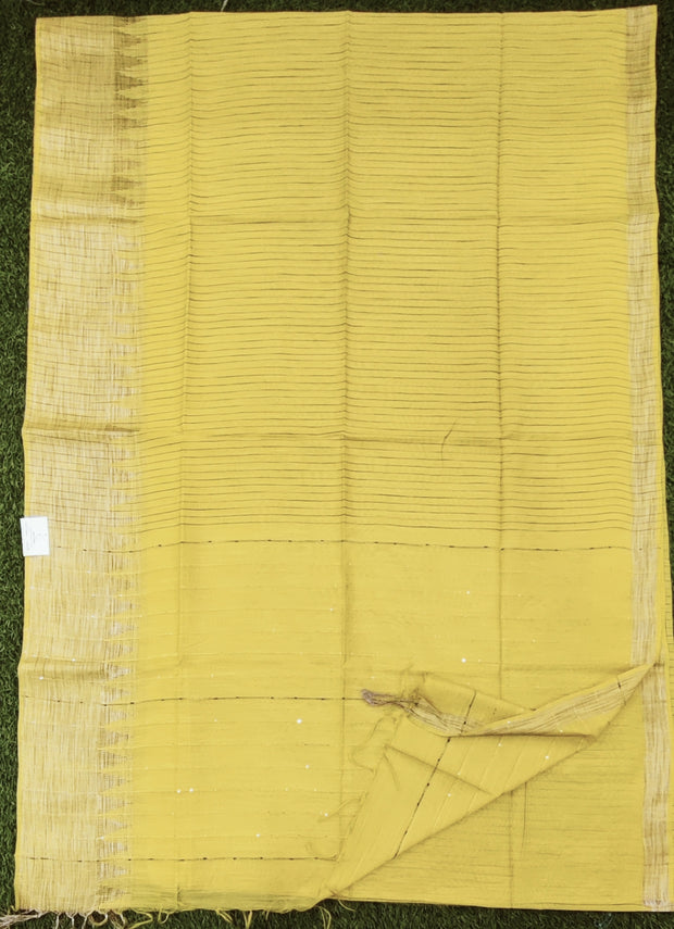 Yellow Tussar Voile 30June9