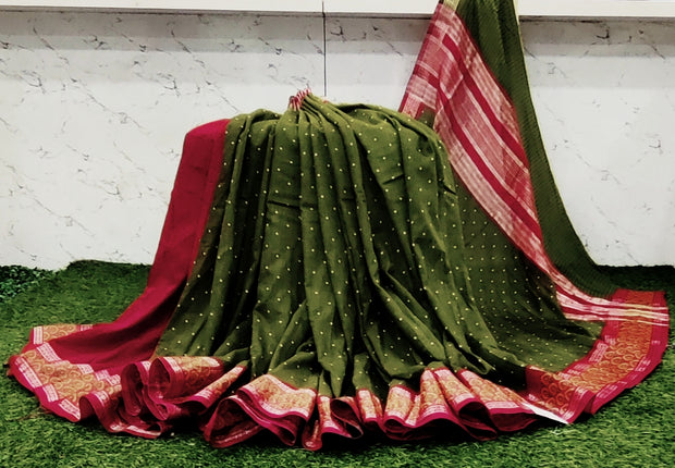 Green Maheshwari Silk 22July8